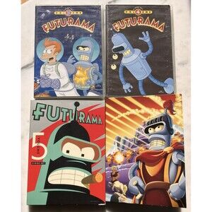 Futurama DVD Volumes 3-5 & Bonus Disc Benders Game EUC